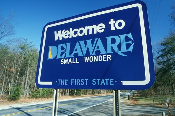 Picture of a state of Delaware Sign